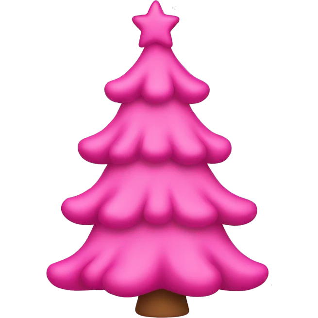 Pink Christmas tree emoji