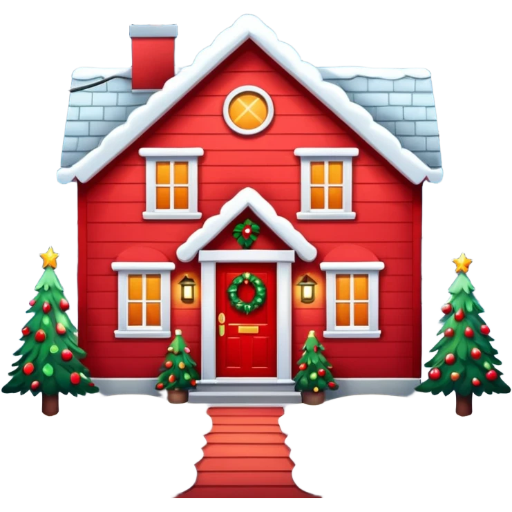 house with christmas lights emoji