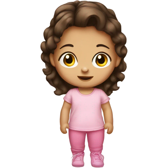 Little baby girl brunette  emoji