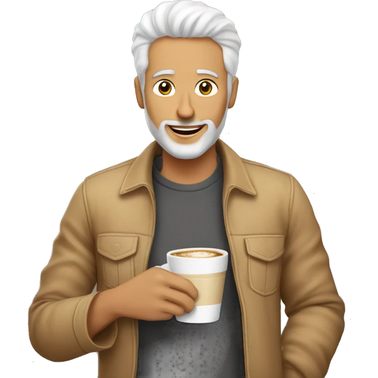 Hombre blanco de pelo café  emoji