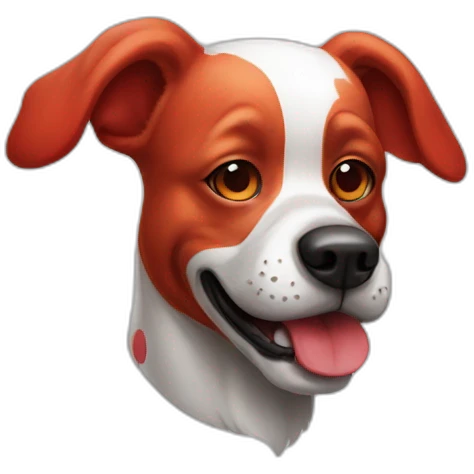 Clown dog red nose emoji