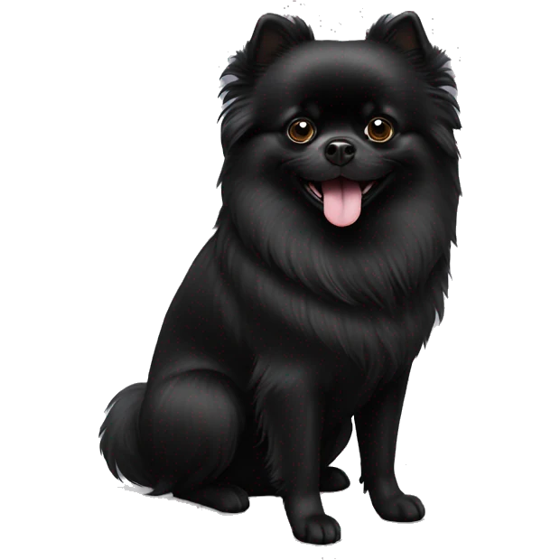 Black Pomeranian  emoji