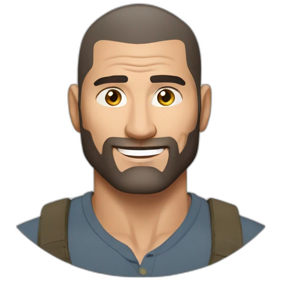 actor dave bautista cartoon wearing henley  emoji
