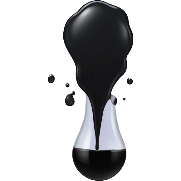 spot of black liquid emoji