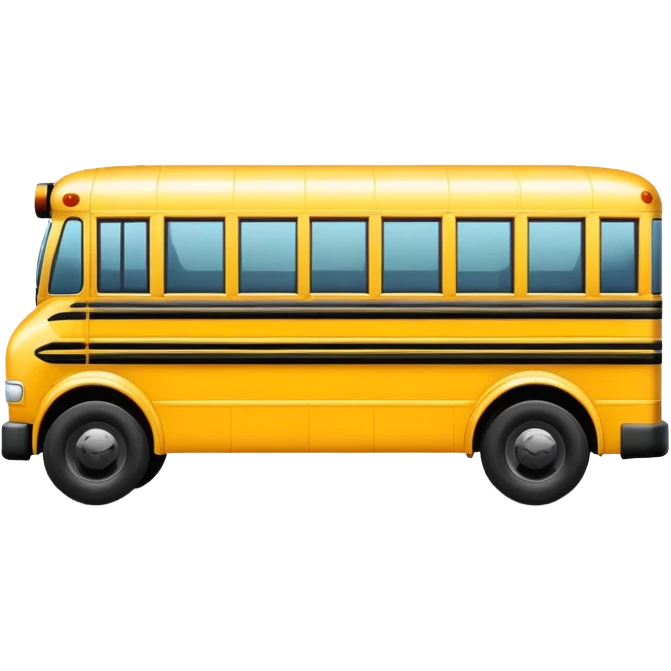 Yellow school bus with black stripes emoji