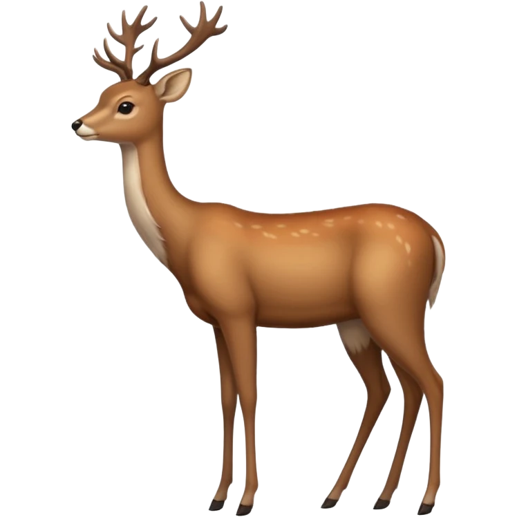a deer standing on 2 legs emoji