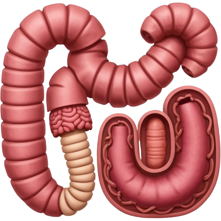Create the small intestine and the large intestine emoji
