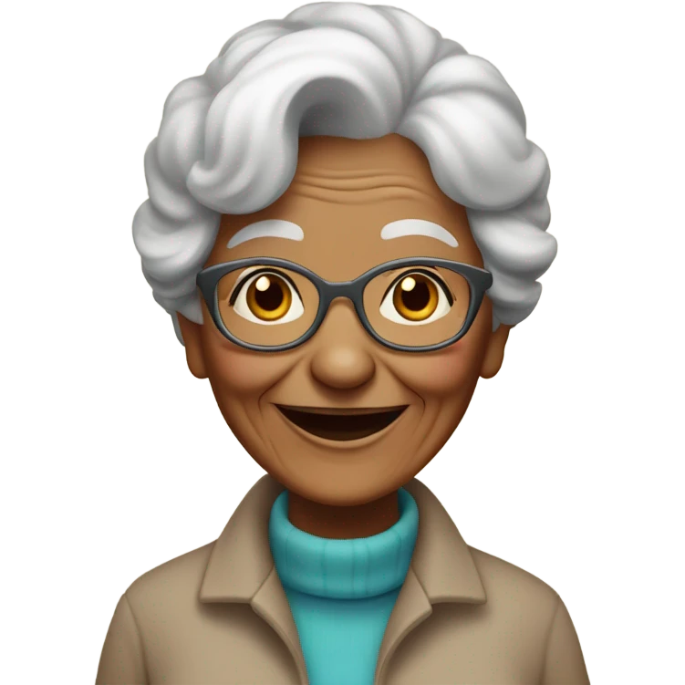 happy grandma emoji