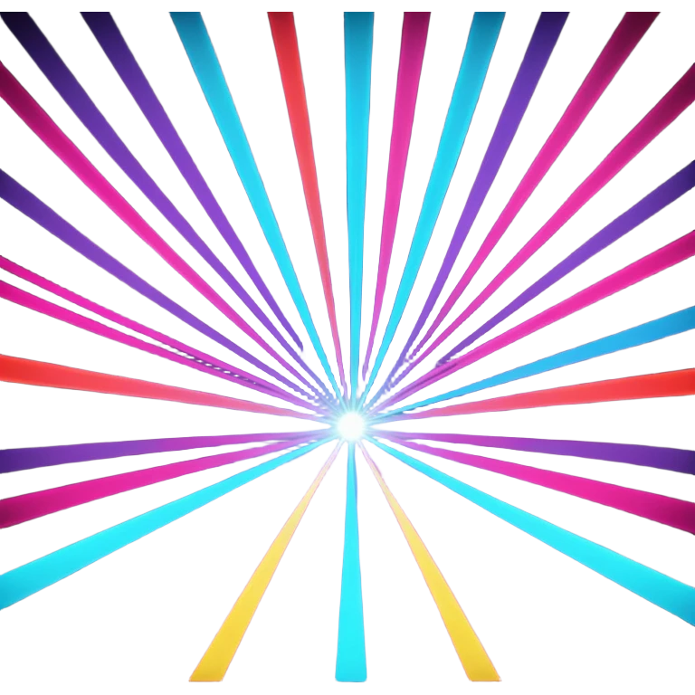 A laser-bar light projector casting neon streaks across the stage.
 emoji