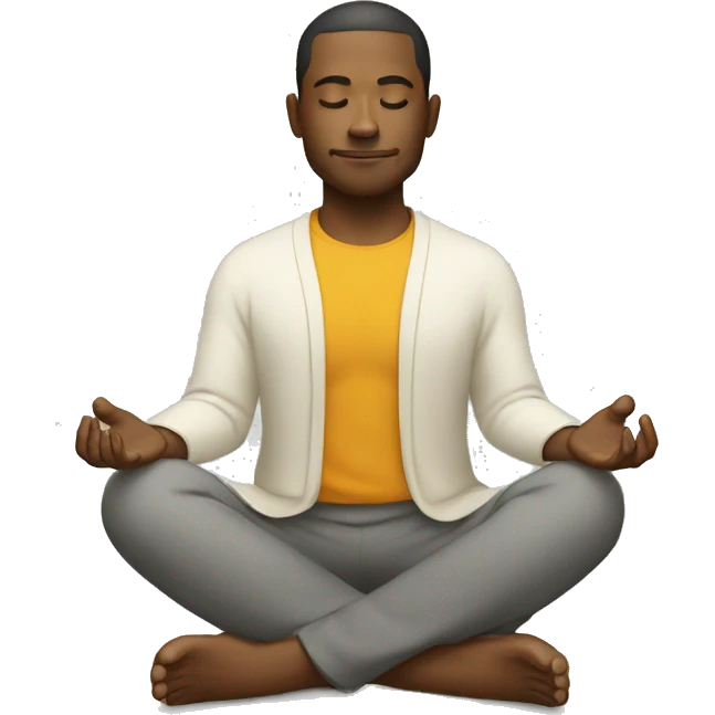 american man meditating emoji