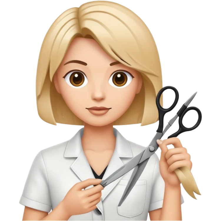 Hairdresser with scissors emoji