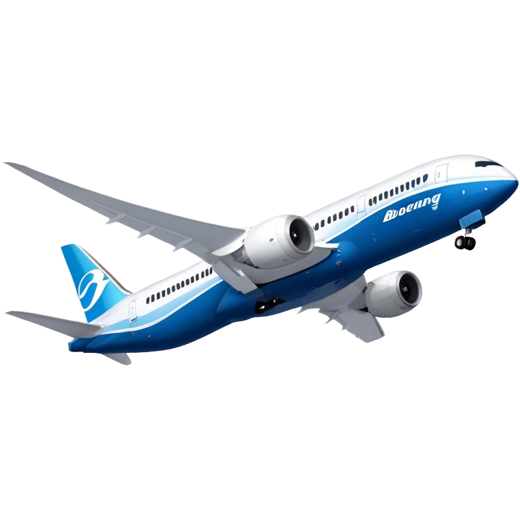 Boeing 787 Dreamliner - Boeing (Model Year: 2022) (Iconic colour: White with blue) emoji