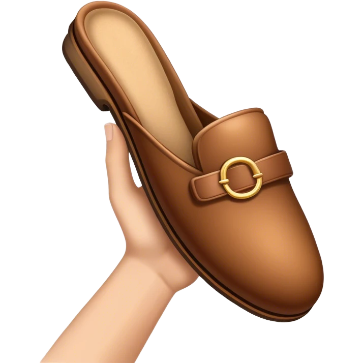Hand holding a slipper emoji