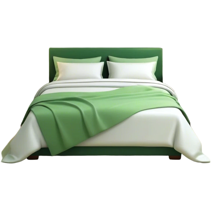 A dimly lit white green bedroom. The bed is neatly made, and a glass of water sits beside a book on a cozy nightstand. Soft lighting signals a peaceful wind-down, representing the calm and control that comes from reclaiming your evenings. emoji