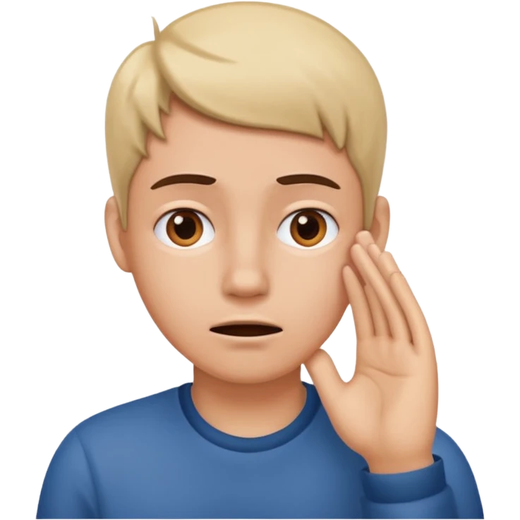 ухо не слышит emoji