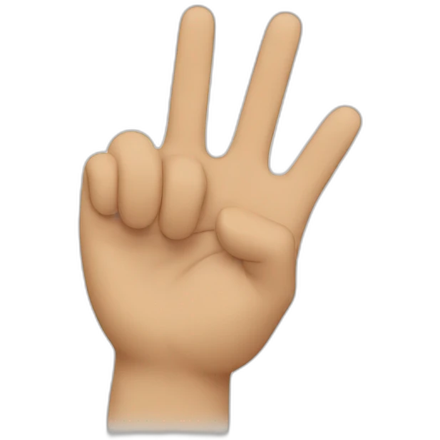 L showing fingers emoji