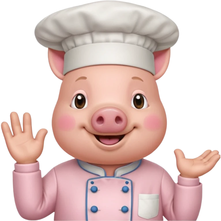 pink chef animal emoji
