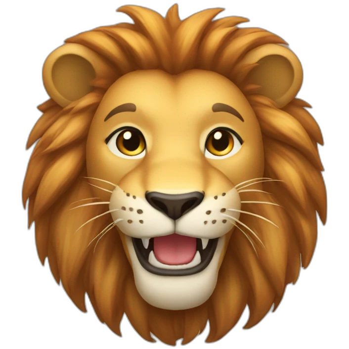 smiling-lion emoji