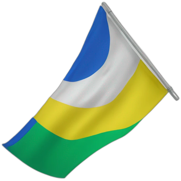 Drapeau bleu vert jaune emoji
