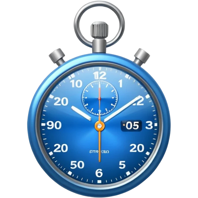 blue stopwatch  emoji