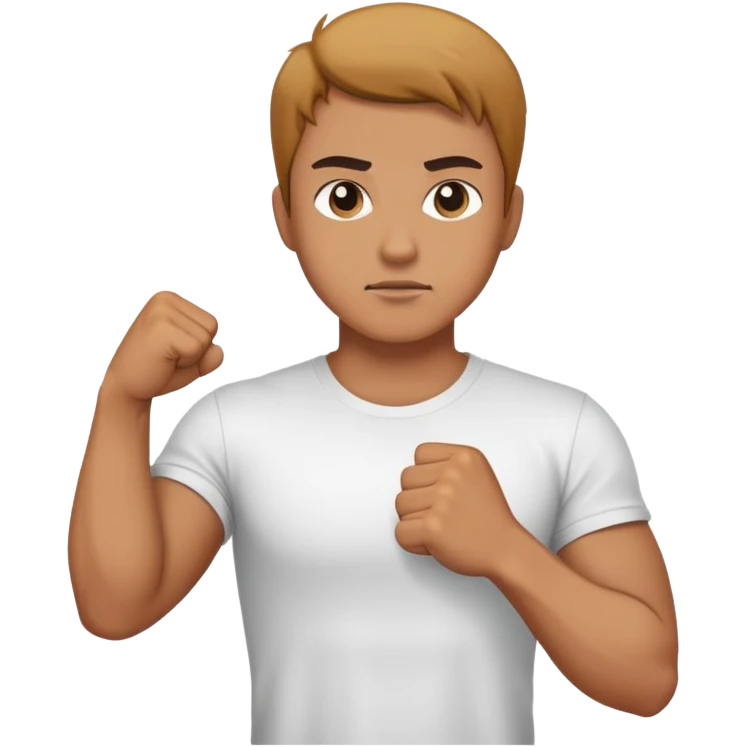 Person standing with fist on chest emoji