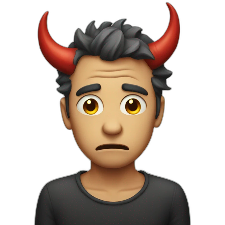 Sad devil emoji