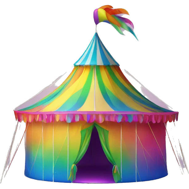 rainbow carnival tent emoji
