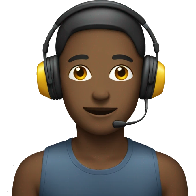 person with headphones on emoji
