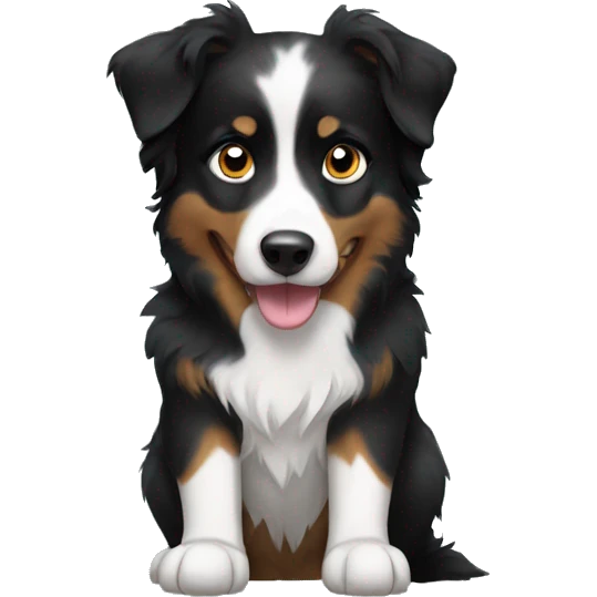 Black tri Australian shepherd  emoji