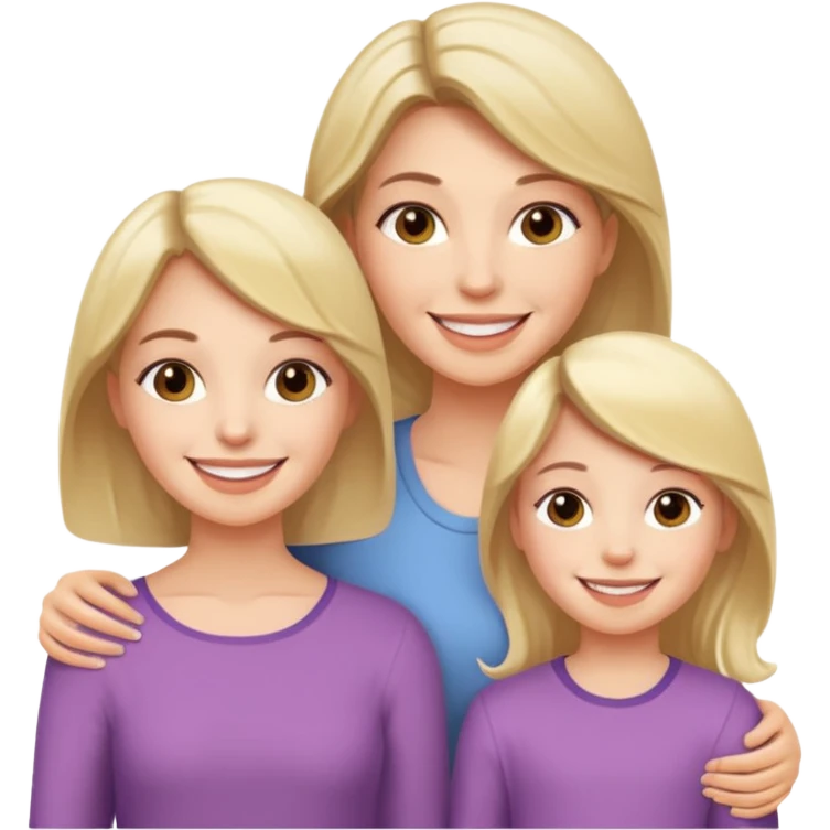 A mum and her two daughters emoji