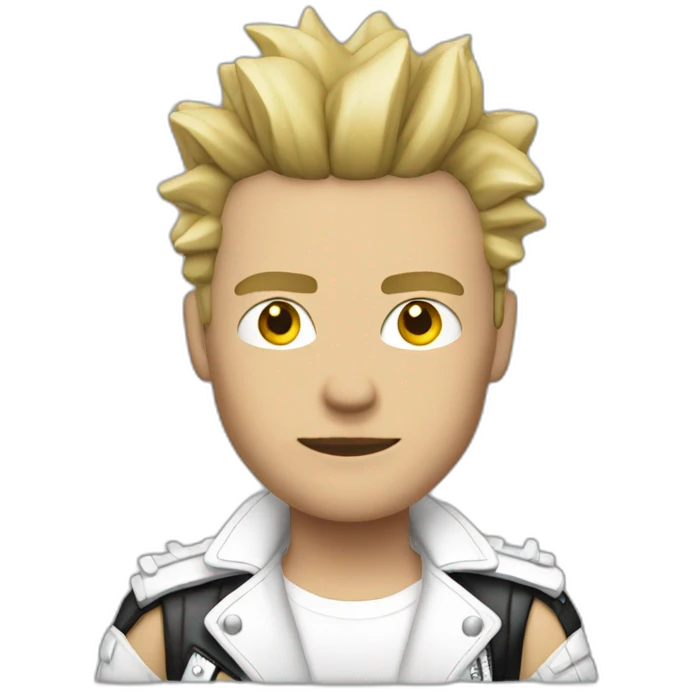 Punk male, with white leather jacket emoji
