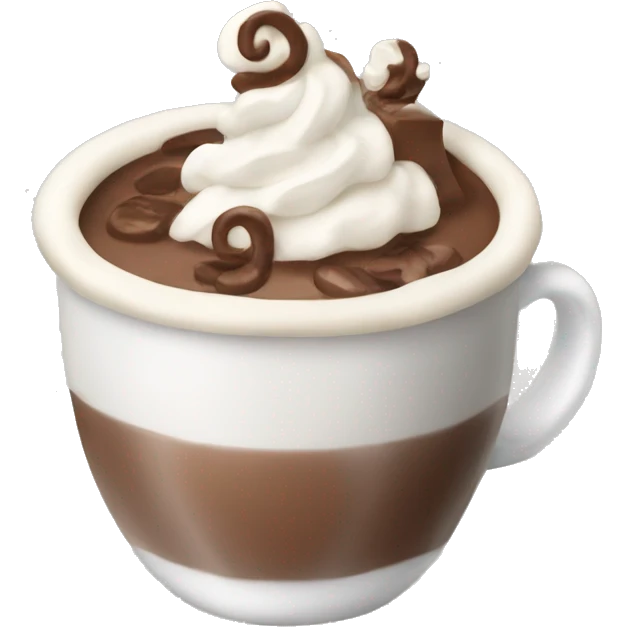 Hot cocoa with whipped cream emoji