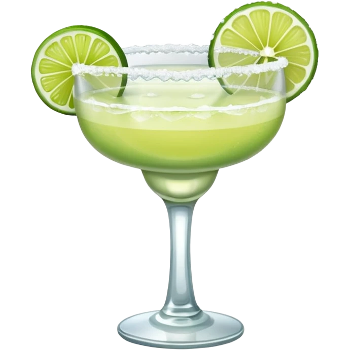 Margarita – glass with salted rim, lime wedge, ice emoji