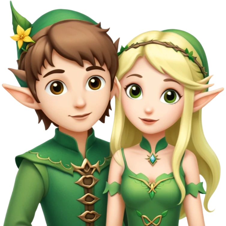 a fairy and elf together emoji