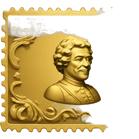 Vintage gold stamp emoji