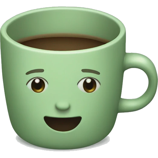 Sage green coffee cup emoji