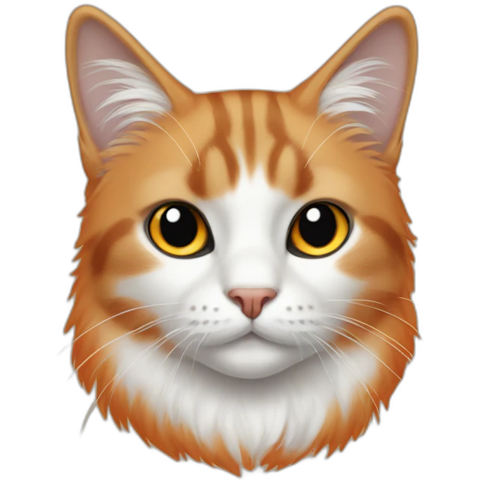 cat with orange white and black fur emoji