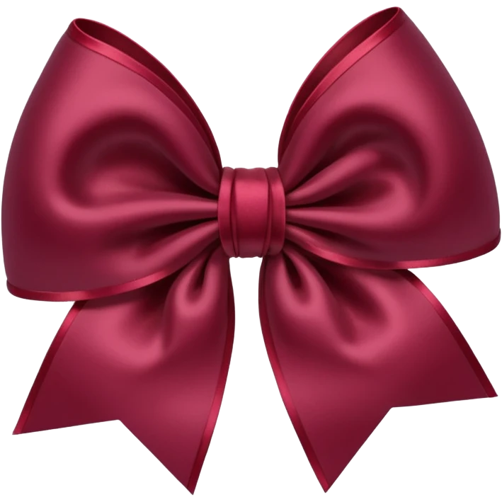 burgundy little bow emoji