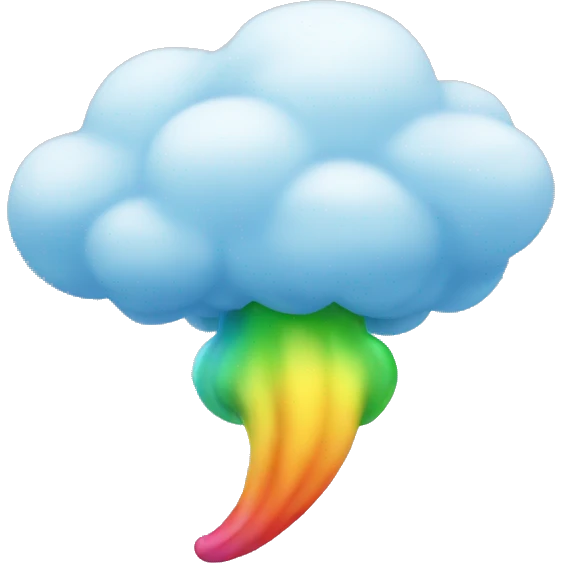 Rainbow fart cloud emoji