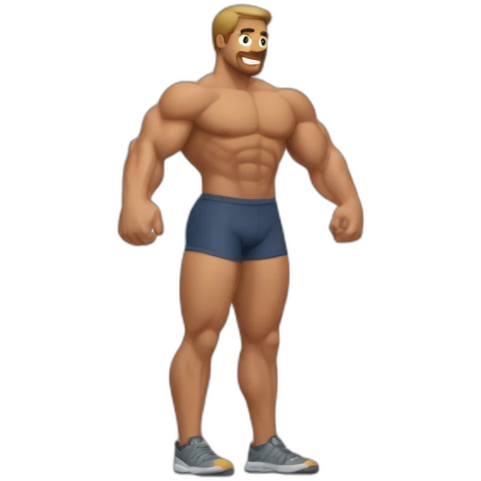 man's big quadriceps muscles emoji