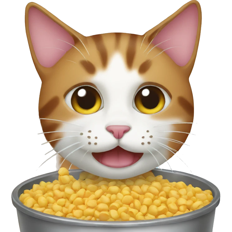 Cat eat wet food emoji