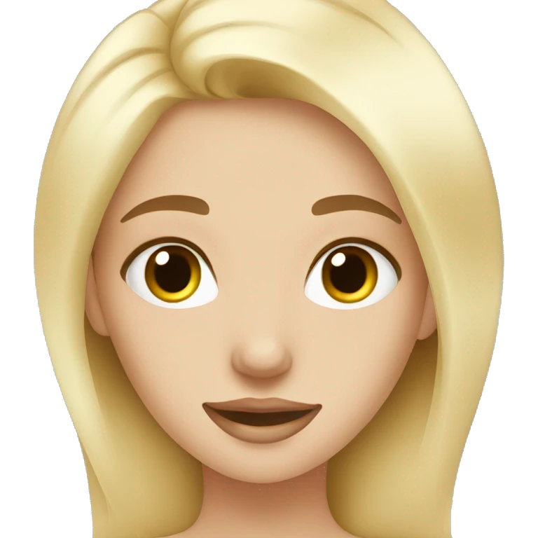 Blonde girl doing skincare  emoji