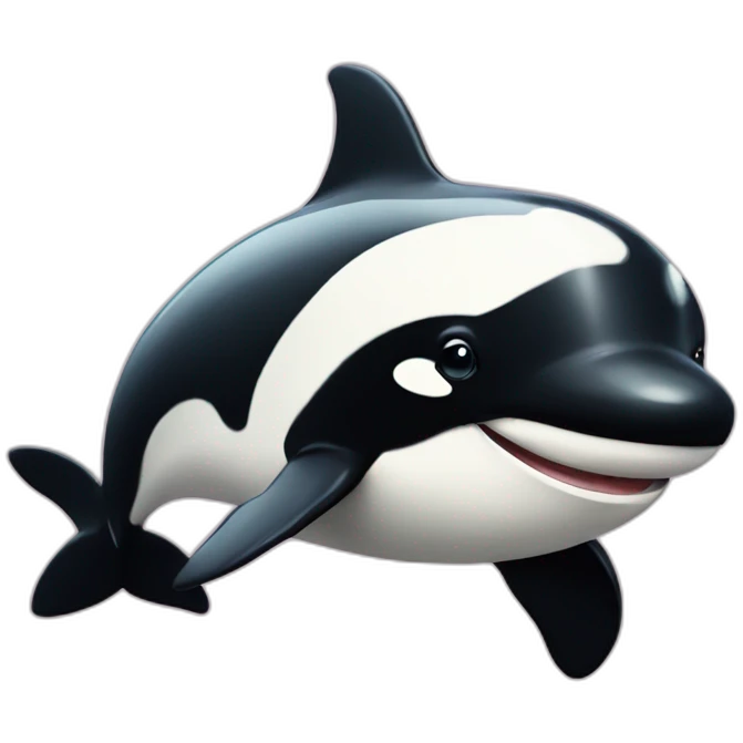 Cute orca emoji