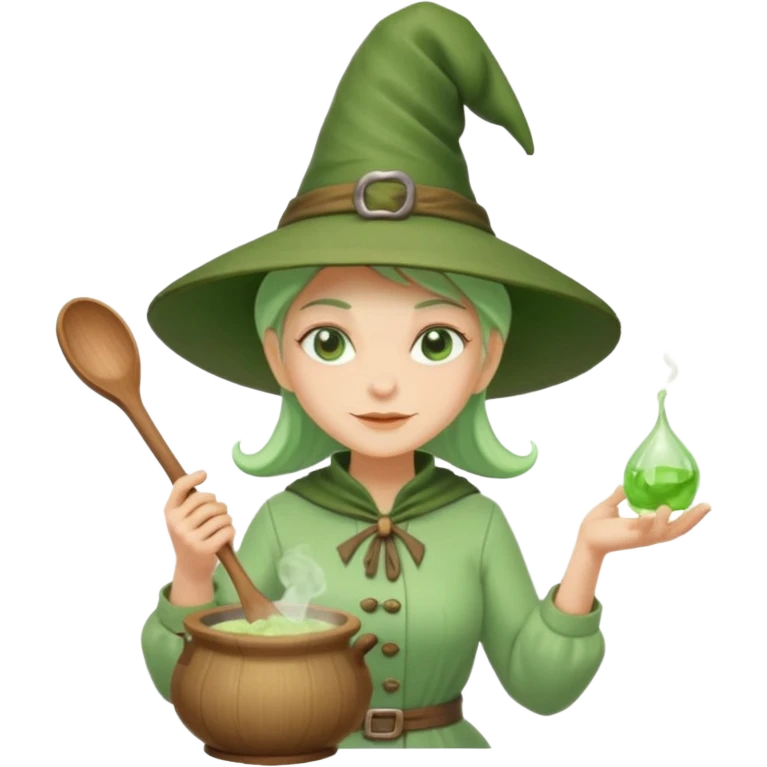 green witch cooking potion emoji