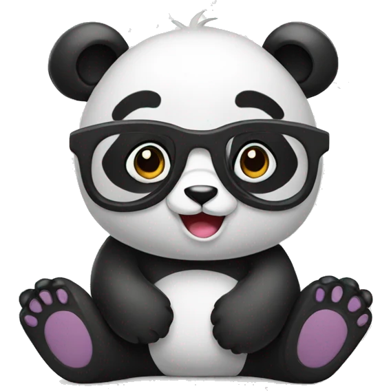 panda inteligente emoji