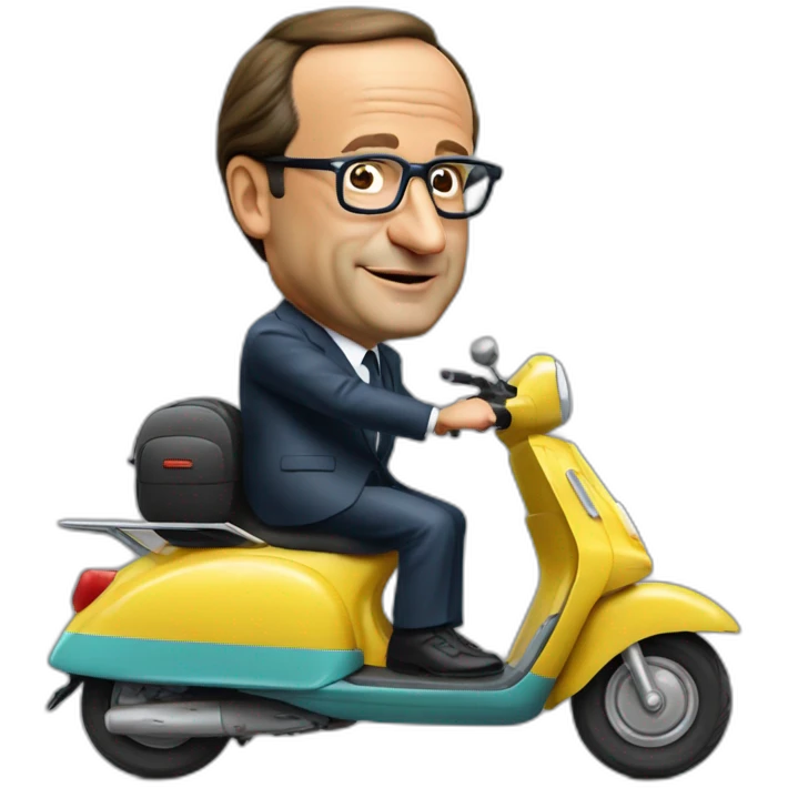 francois-hollande-sur-un-scooter emoji