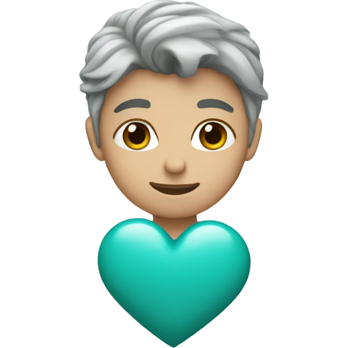 Teal heart emoji