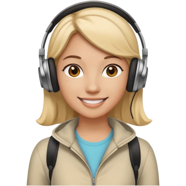 women walking with music emoji