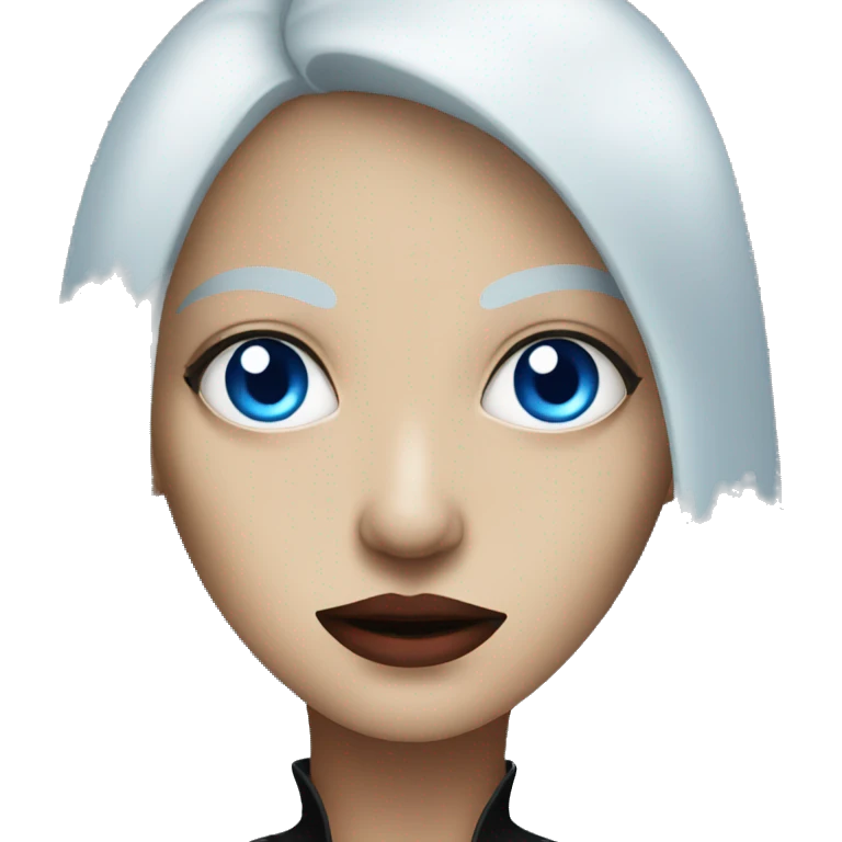 Woman vampire with blue Eyes emoji