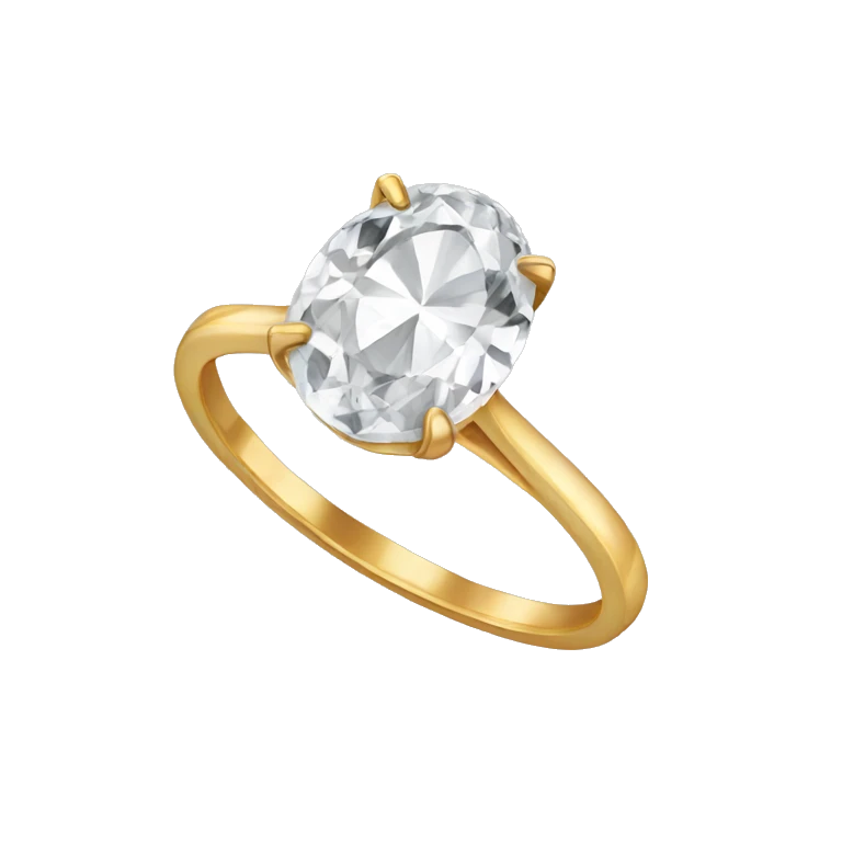 Oval engagement ring emoji